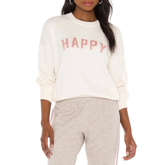 Spiritual Gangster Sweaters - SPRITUAL GANGSTER happy block party sweater cream crewneck size medium